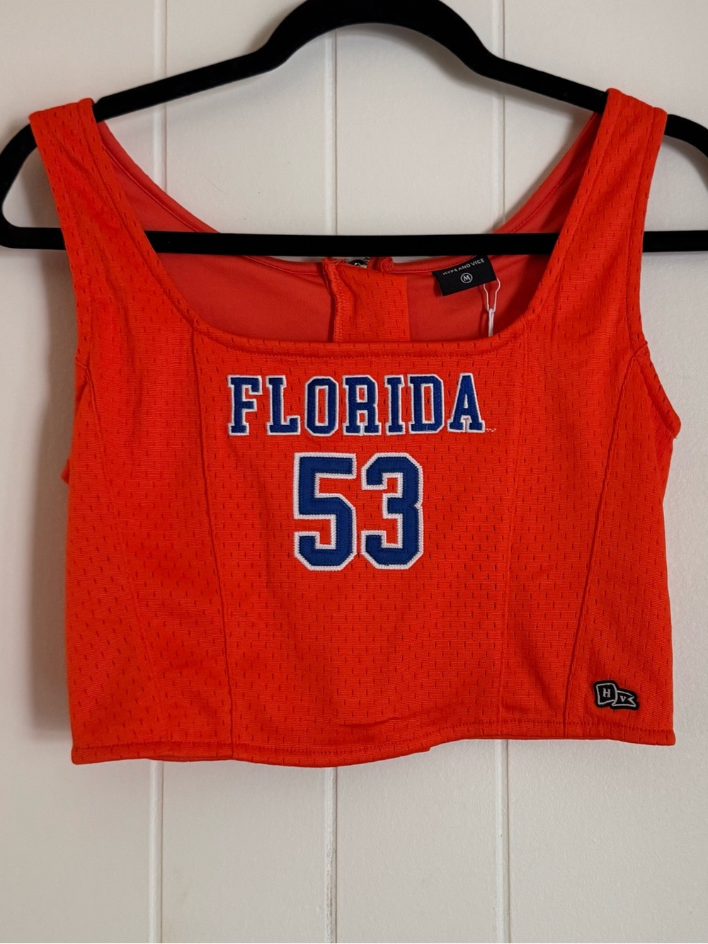 Hype and Vice Florida Gators #53 Jersey Corset Tank Top Orange Size M NWT
